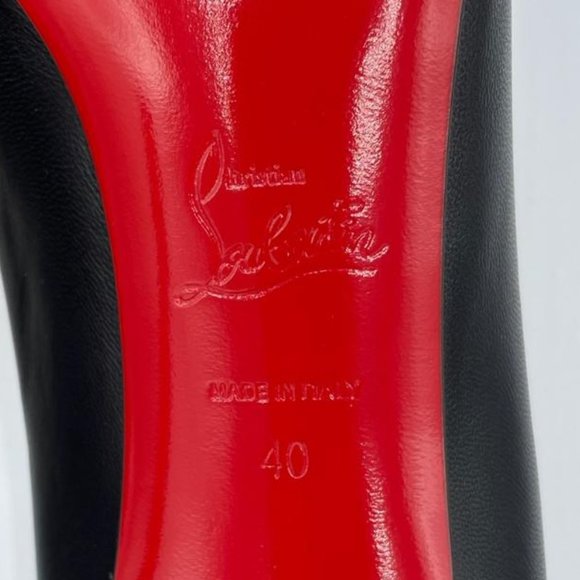 Christian Louboutin Pigalle 100 Nappa Shiny Black Heels Sz 40 - Picture 10 of 16